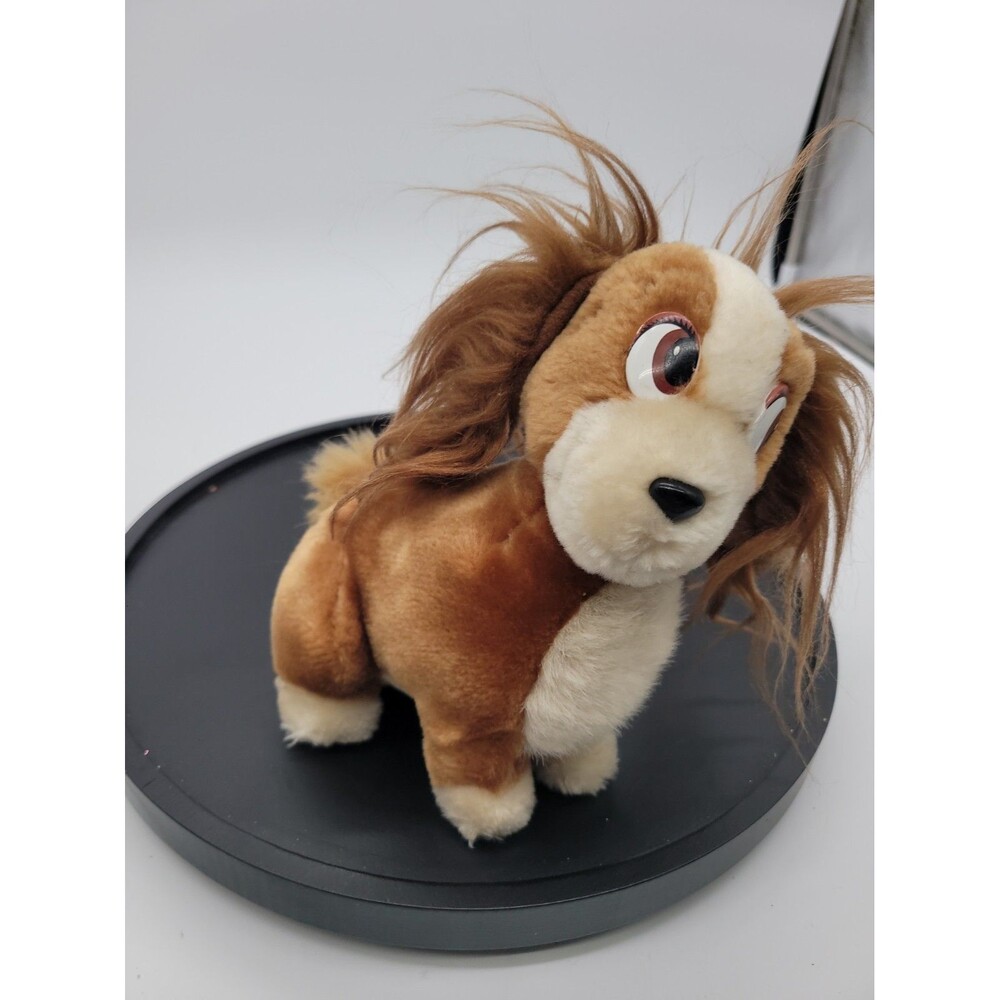 Vintage Disney Disneyland World & The Tramp Lady Large Plush Doll 7" Tall